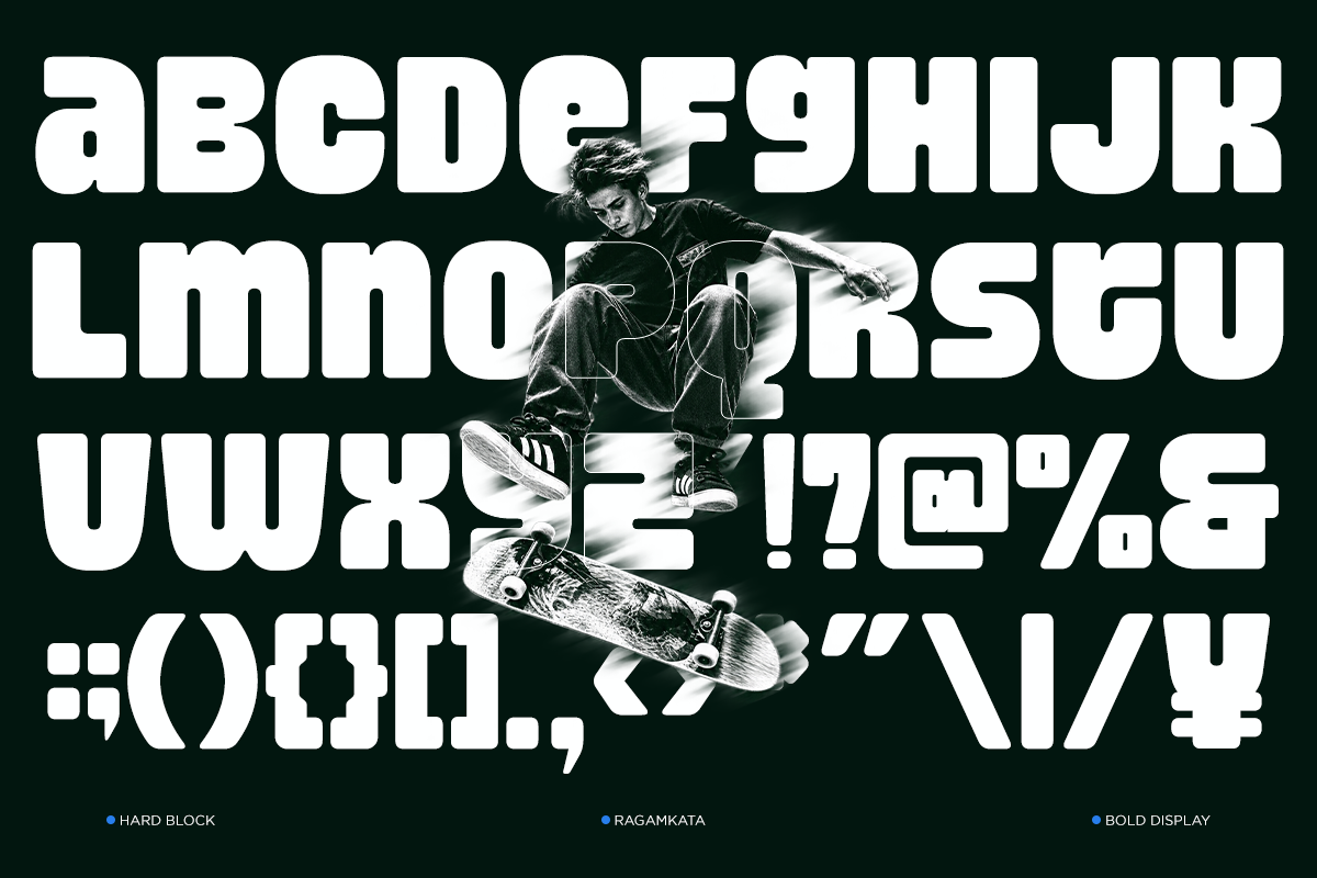 Hard Block – Bold Chunky Round Font, a Sans Serif Font by RagamKata (Photo 8 of 10)