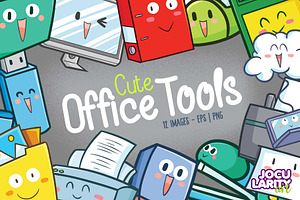 Cute Office Tools Cartoon Characters