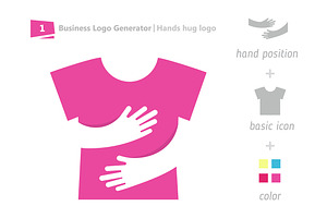 Logo Generator. Set Of 15 Hugs Logo