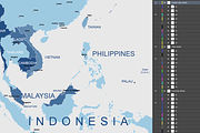 World Map with countries and globe, a Work Illustration by Cartorical (Thumbnail 7 of 9)