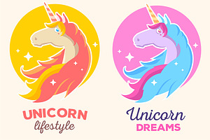 Beautiful Magic Unicorn Two Styles