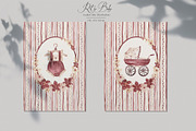 Retro Baby Shower Set, an Object Illustration by SirenaArt (Thumbnail 13 of 21)
