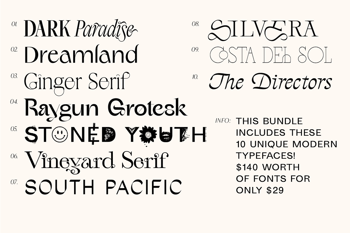 The Modern Font Bundle Vol.5 80% OFF, a Sans Serif Font by Tropical Type (Photo 2 of 43)
