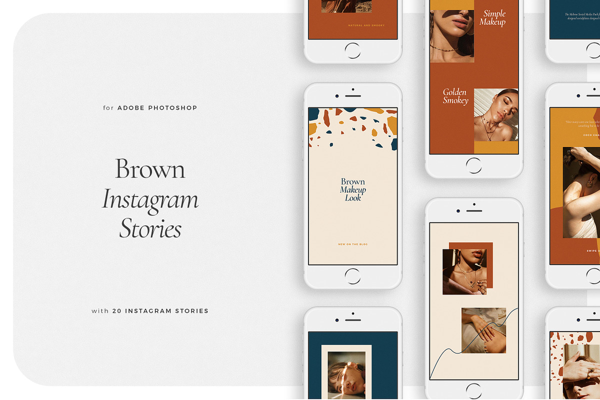 BROWN Instagram Stories, a Social Media Template by Aprilea (Photo 1 of 7)