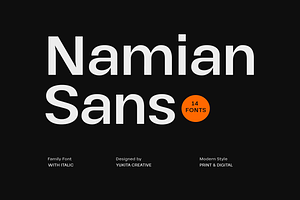Namian Sans Serif, a Sans Serif Font by Yukita Creative