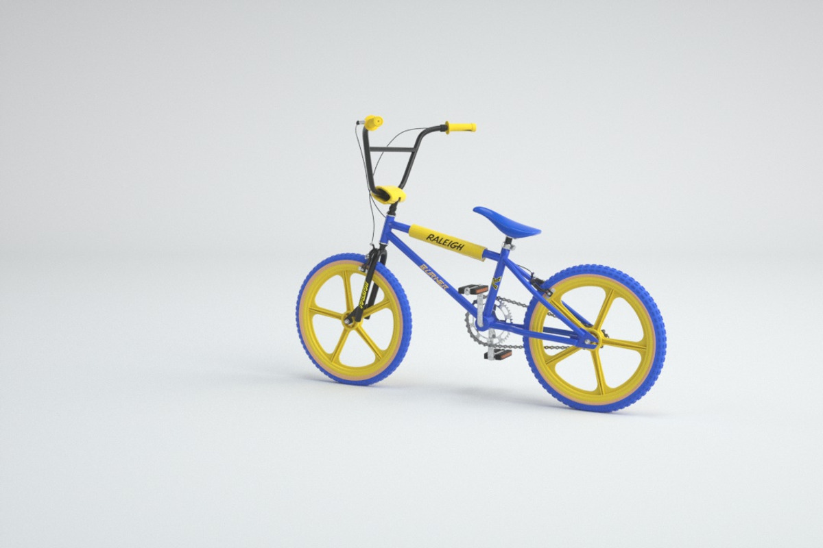 1980s Raleigh Burner BMX Bicycle, a Cars & Vehicle 3D Model by 3DTreatment (Photo 19 of 25)
