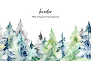 Forest and mountains watercolor set, an Illustration by Larisa Maslova (Thumbnail 3 of 11)