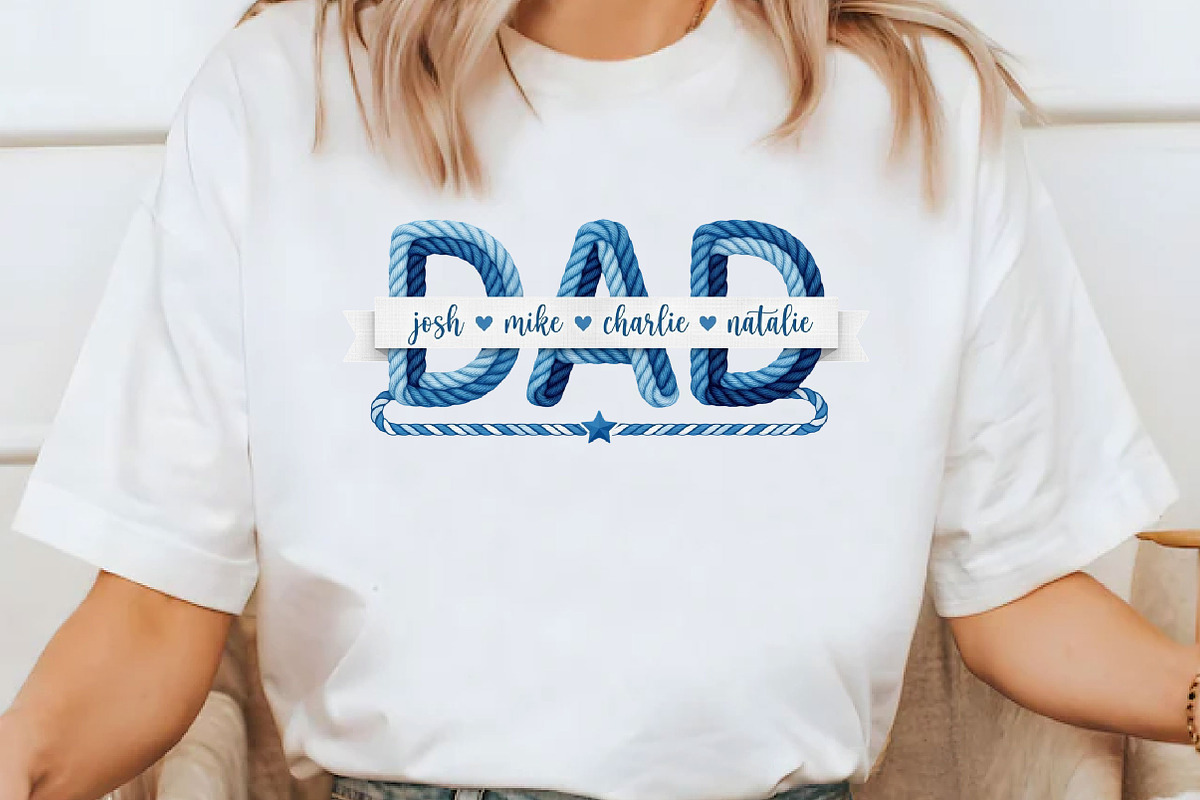 Dad Split Name Frame PNG, Father's, an Illustration by Designking (Photo 1 of 6)