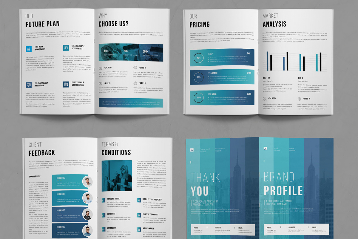 Company Profile Brochure Layout, a Brochure Template by ContestDesign (Photo 3 of 3)