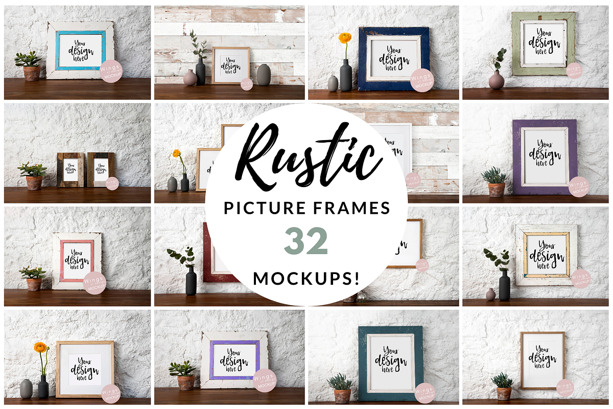 Rustic Picture Frame Mockup Bundle, a Product Mockup by wings of design (Photo 1 of 9)