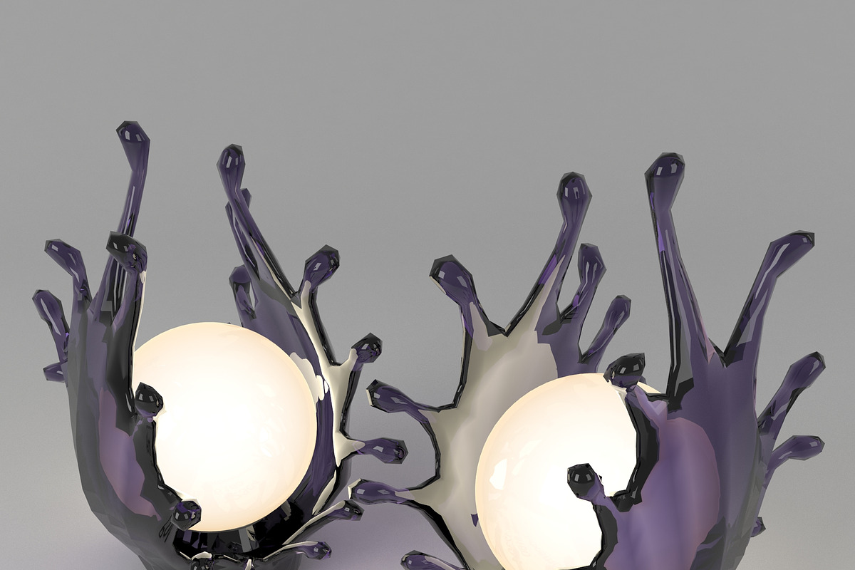 Table lamp Splash Design, an Object 3D Model by 3D Models by Obshansky (Photo 3 of 16)