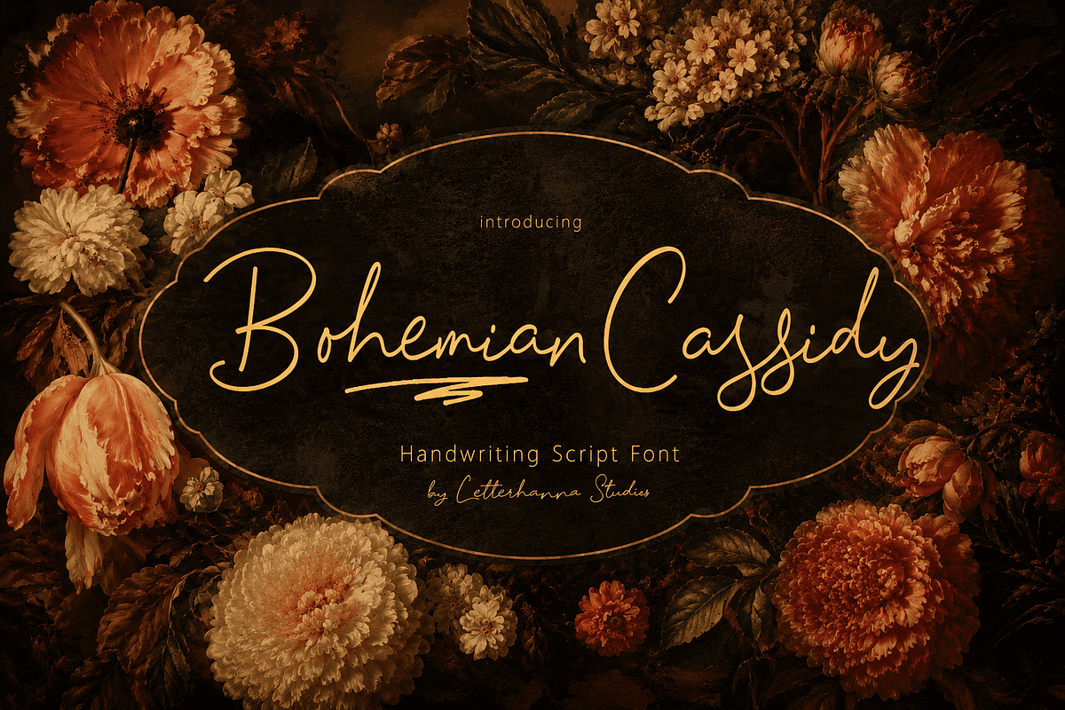 Bohemian Cassidy Font, a Handwritten Font by Letterhanna Studio (Photo 1 of 13)