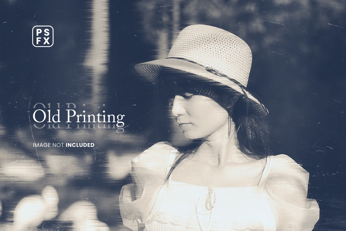 Old Printing Photo Effect, a Layer Style Add-On by WudelMbois Studio (Photo 1 of 3)