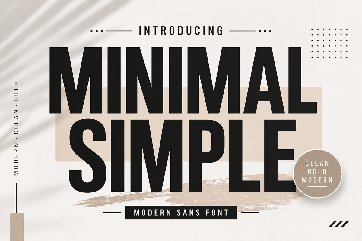 Minimal Simple, a Sans Serif Font by Limited.studio (Photo 1 of 5)