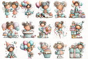 Whimsical Birthday Fairy Clipart, an Illustration by OK Design (Thumbnail 3 of 6)