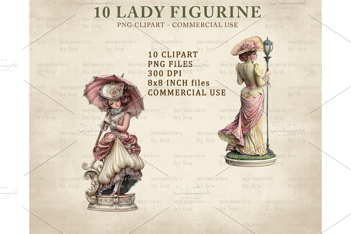 Lady Figurine Clipart PNG, an Illustration by Memories By Lea (Photo 4 of 8)