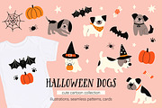 Happy Dog Halloween, an Animal Illustration by EltaMaxArt (Thumbnail 1 of 6)