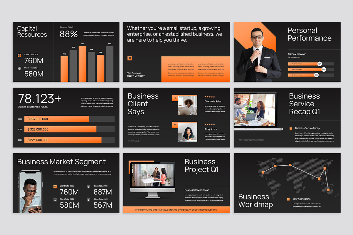 Business Report Google Slides, a Presentation Template by rgbryand (Photo 3 of 7)