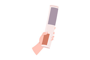 Cartoon newspaper in hand, a Person Illustration by Things for designers