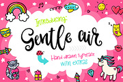 Gentle Air Typeface with Extras, a Script Font by Velliniki (Thumbnail 1 of 6)