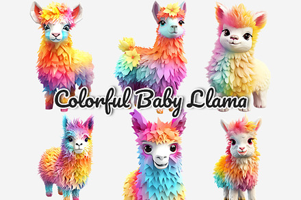 Colorful Baby Llama
