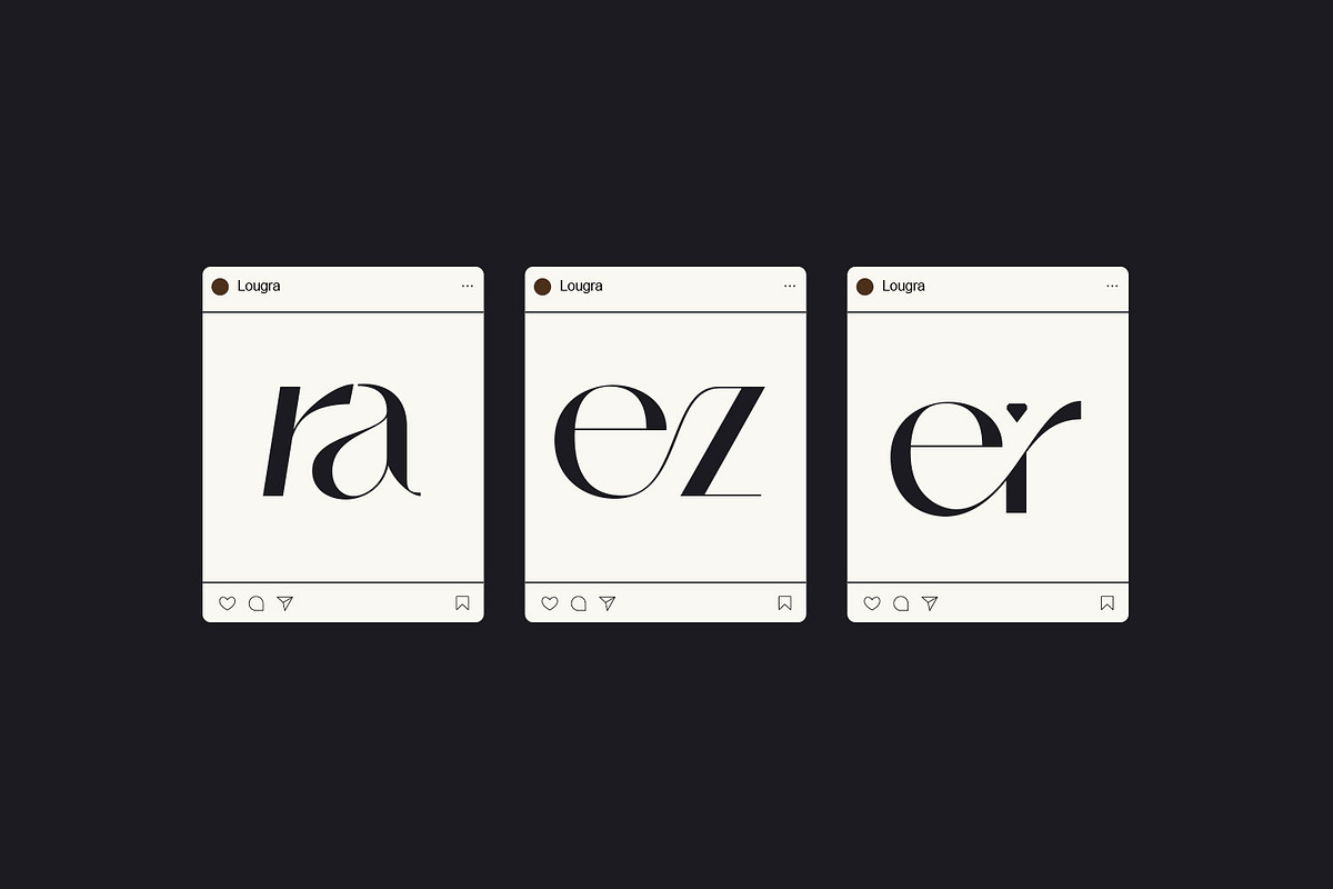 Lougra - Modern Branding Font, a Sans Serif Font by creativemedialab (Photo 2 of 12)