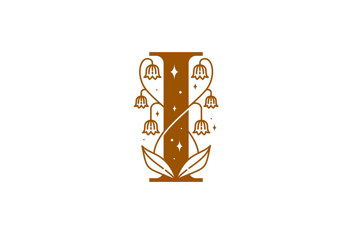 Letter I Lily of the Valley Logo, a Branding & Logo Template by Buqancreative (Photo 3 of 4)