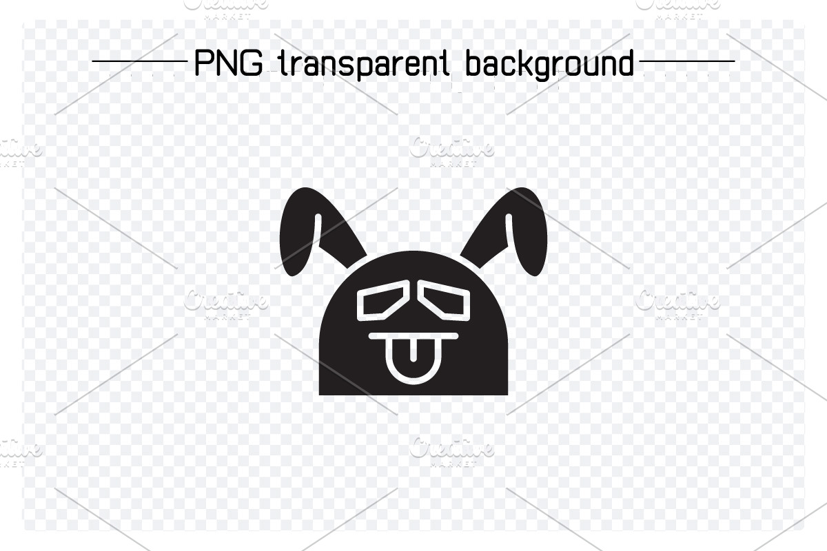 Cute Rabbit Emoticons Set, a Solid Icon by Designfour (Photo 4 of 7)
