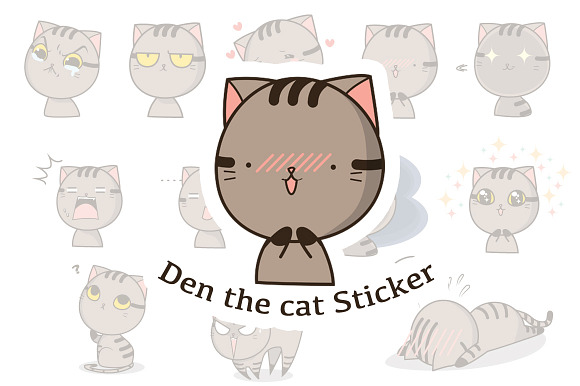 Den The Cat Sticker