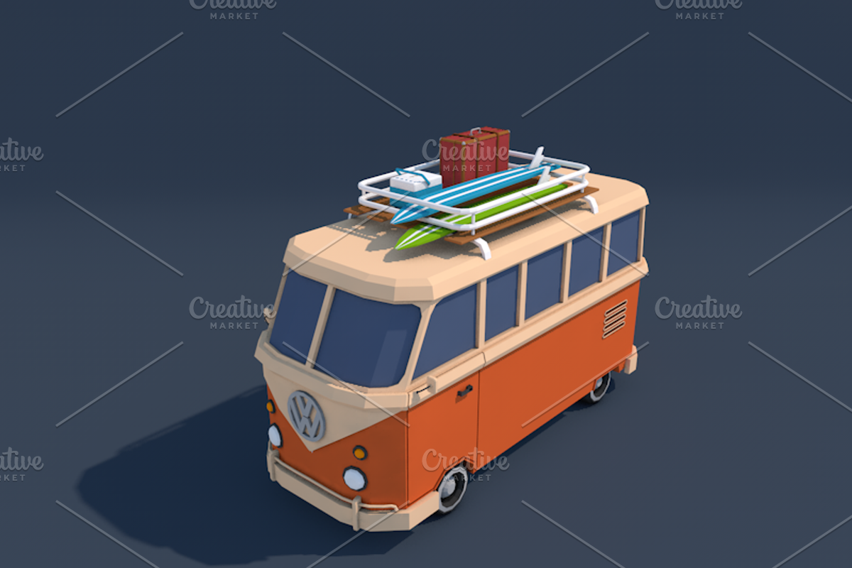 Ultimate Low Poly City Cars Pack, a Cars & Vehicle 3D Model by CreativeeArt (Photo 52 of 54)