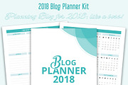 Printable Blog Planner Kit for 2018, a Stationery Template by MOD (Thumbnail 1 of 4)