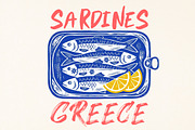 Summer Sardines Greece PNG, a Seasonal Illustration by Canvas Craft (Thumbnail 1 of 7)