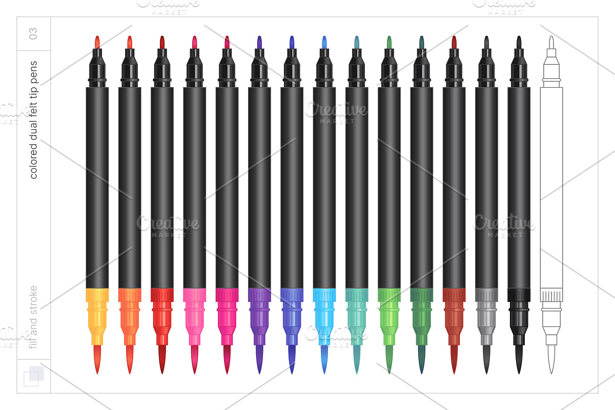 Vector Colored Markers, an Object Graphic by Side Project (Photo 7 of 8)
