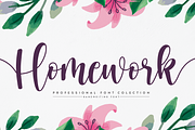 Homework | handwritten font, a Script Font by Scratchones (Thumbnail 1 of 13)