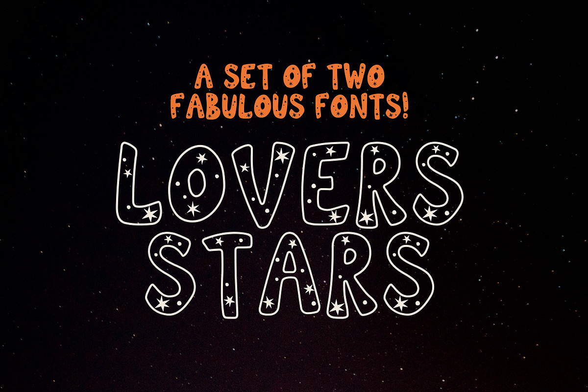 Lovers Stars Fabulous Fonts, a Font by Anastasia Cuza (Photo 1 of 9)