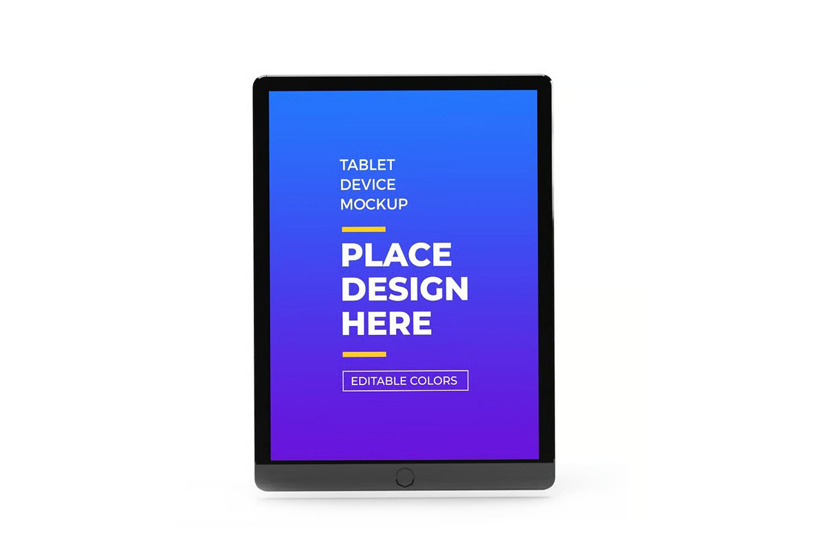 Tablet Device Mockup Template Set, an iPad Mockup by DesignRushMarket (Photo 10 of 11)