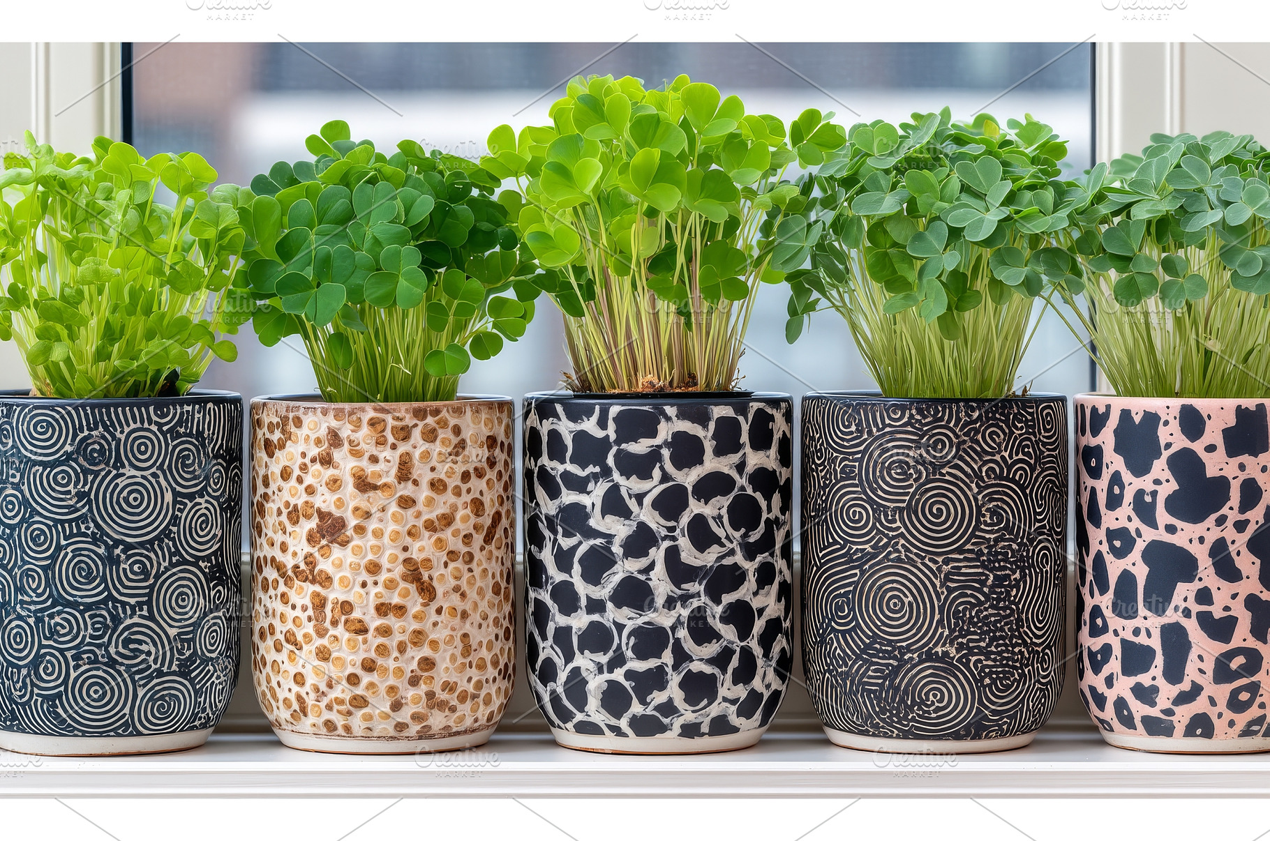 On a windowsill, microgreen clover, a Nature Photo by ZinetroN