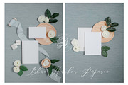 French Blue Linen Mockups, a Photo by BlueHarborPaperie (Thumbnail 5 of 9)