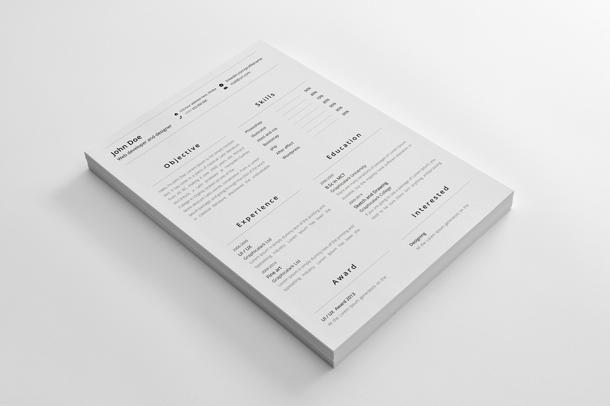 Resumes Templates, a Resume Template by Graphicalark (Photo 4 of 4)
