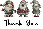 Quirky Whimsical Santas Clipart, an Illustration by CraftArtStudio (Thumbnail 6 of 6)