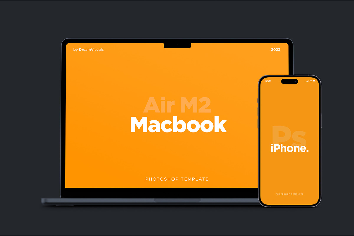 Macbook Air and iPhone Mockup Pack, a Mac Mockup by DreamVisuals (Photo 6 of 10)