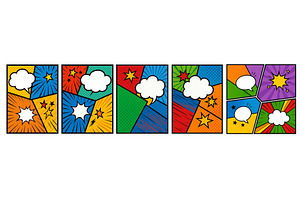 Colorful comic book style frames, an Illustration by ZinetroN