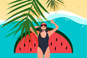 Summer holiday and vacation posters, a Templates & Theme by PREMIUMVECTOR (Thumbnail 2 of 5)