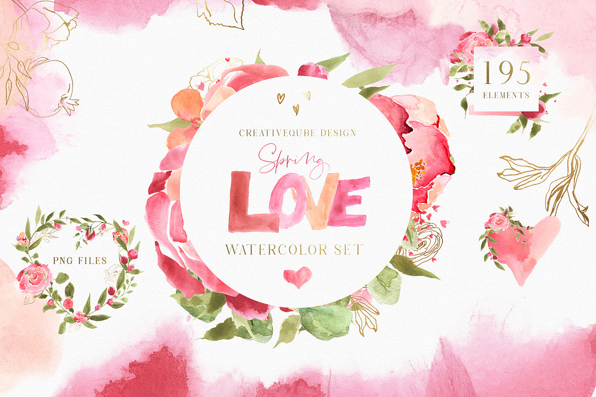 The Amazing Watercolor Bundle, an Object Illustration by Creativeqube Design (Photo 22 of 75)