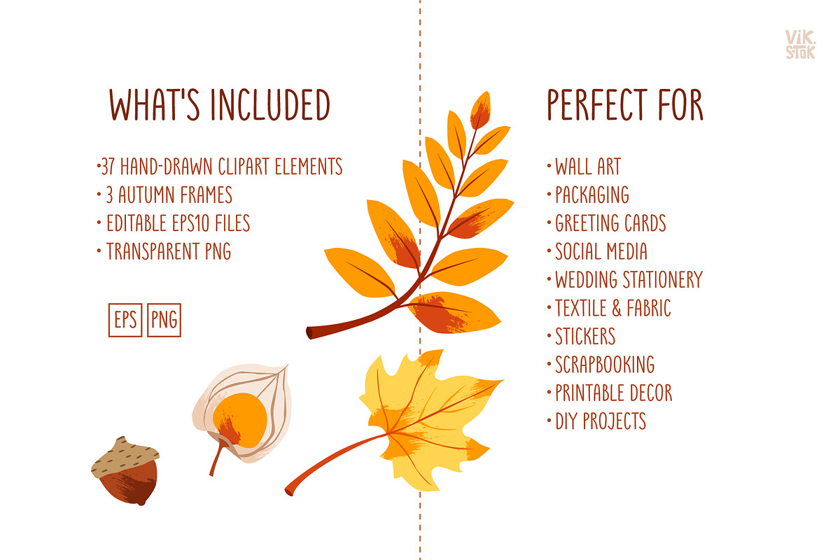 Autumn Forest Clipart Bundle, a Seasonal Illustration by vik.stock (Photo 5 of 5)