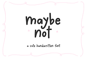 Maybe Not | Cute Handwritten Font, a Handwritten Font by KA Designs (Thumbnail 1 of 11)