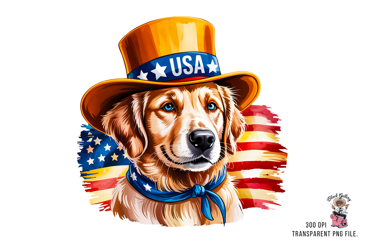 Patriotic Labrador PNG Bundle, a Graphic by Clipart Bloom (Photo 7 of 11)