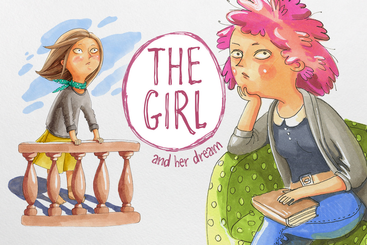 Color illustration about the girl, an Illustration by katyabuslaeva (Photo 1 of 4)