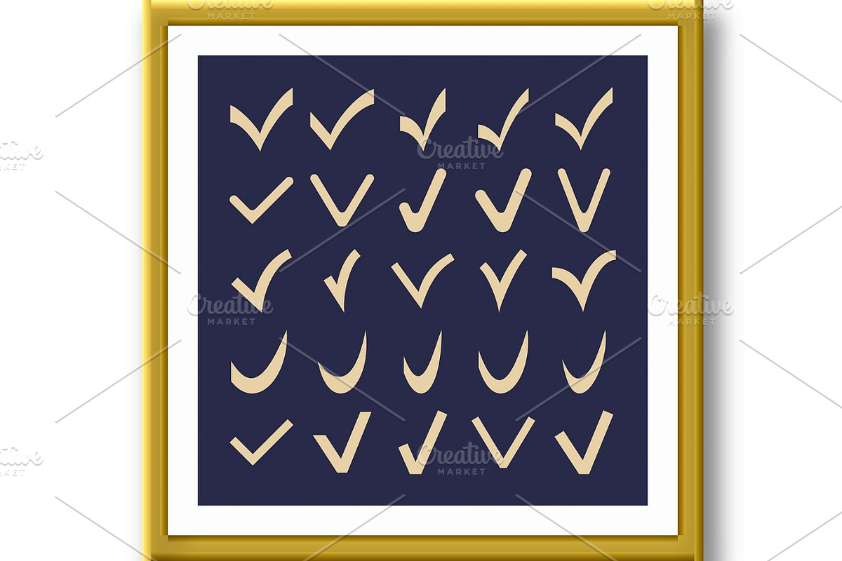 Set of Vector Check Marks, an Outline Icon by FineArtStudio (Photo 2 of 3)