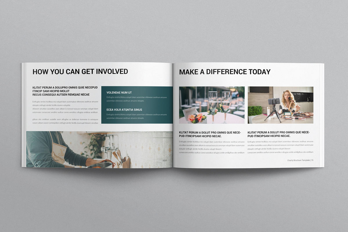 Charity Brochure Template Landscape, a Brochure Template by E-Type (Photo 6 of 7)